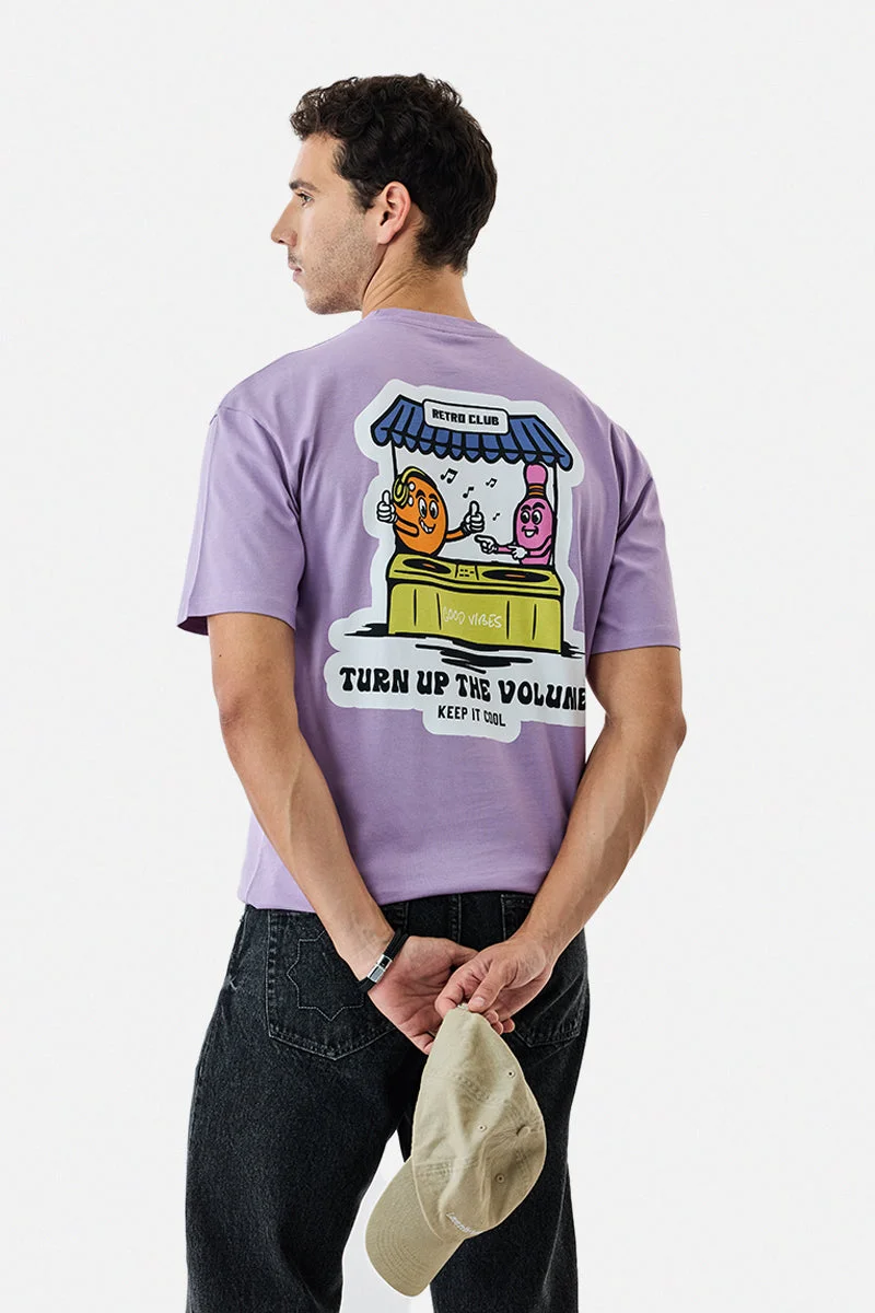 سنيتش 100% Cotton Oversized Graphic T-Shirt